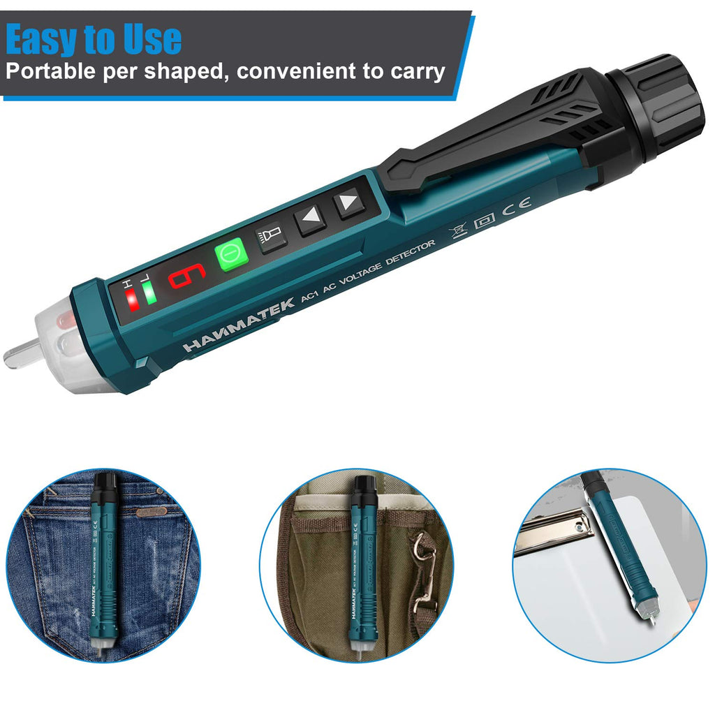 Volt stick voltage tester features