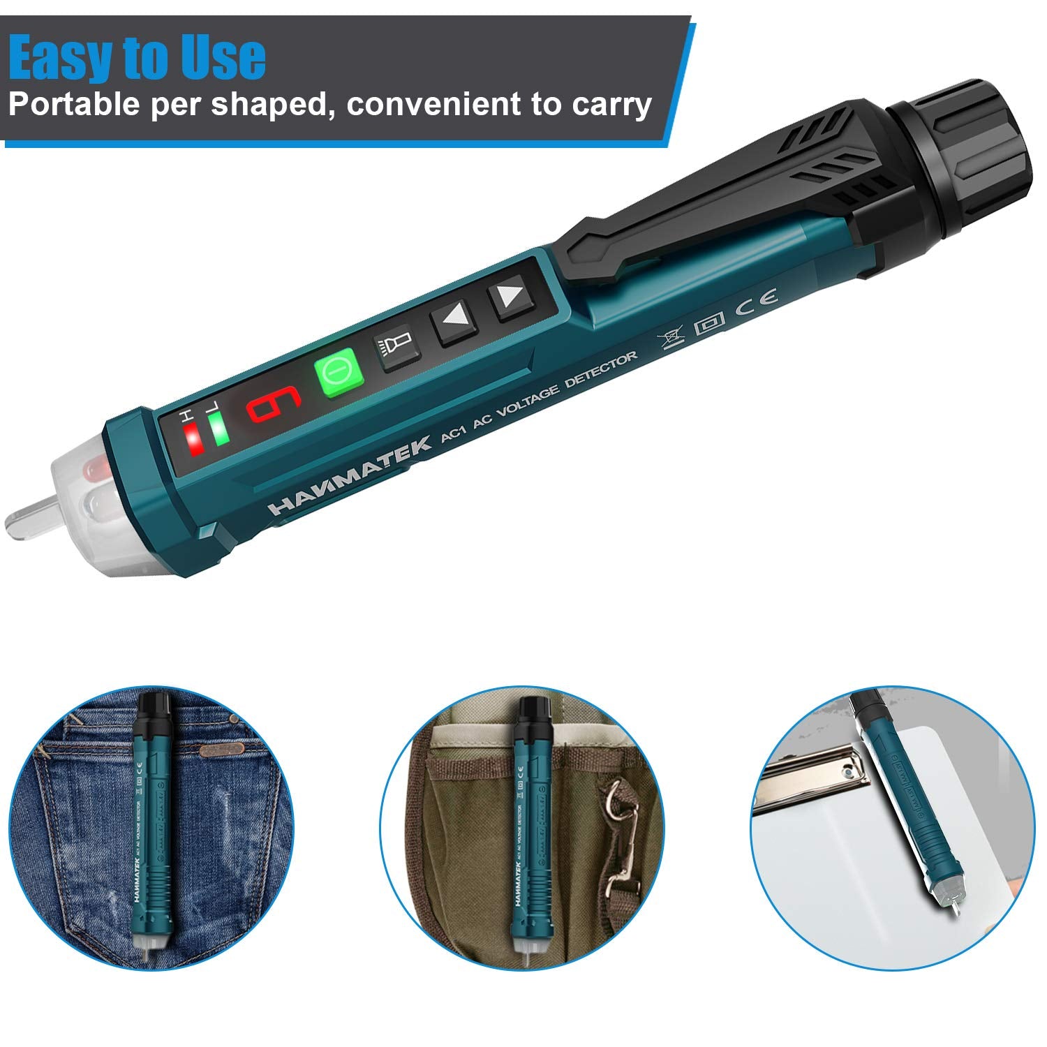 Volt stick voltage tester features